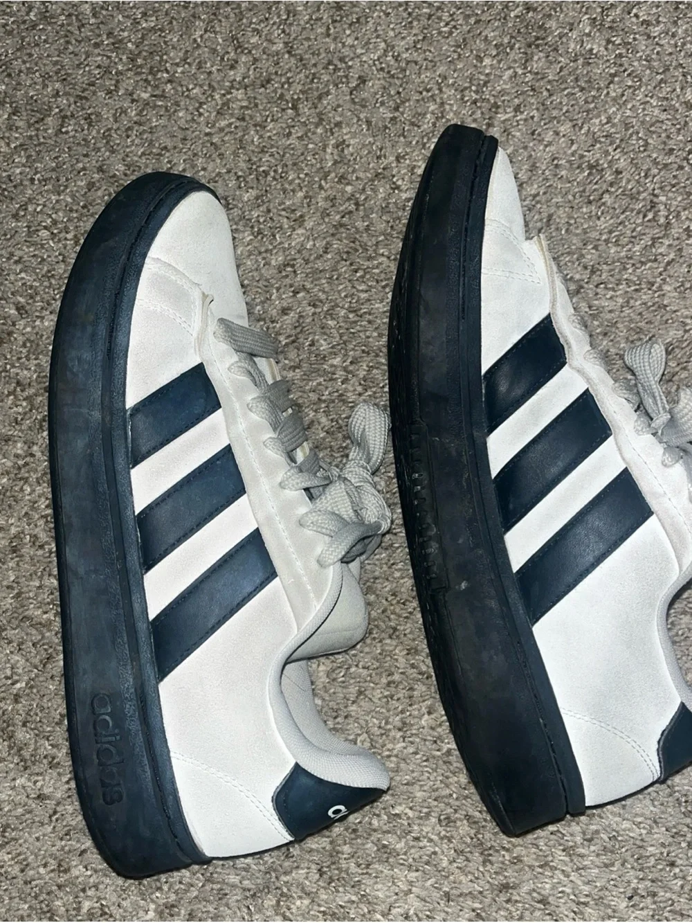 adidas Grand Court Alpha 00s Sneakers Shoes Gray/White Black Bold Sole Mens 8.5